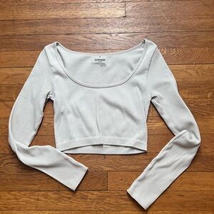 Garage Women's Cream Ribbed Crop Top